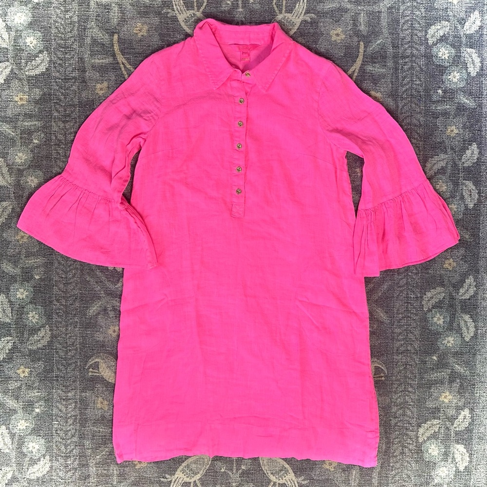 Lilly Pulitzer Jazmyn Linen Tunic Dress - Roxie Pink